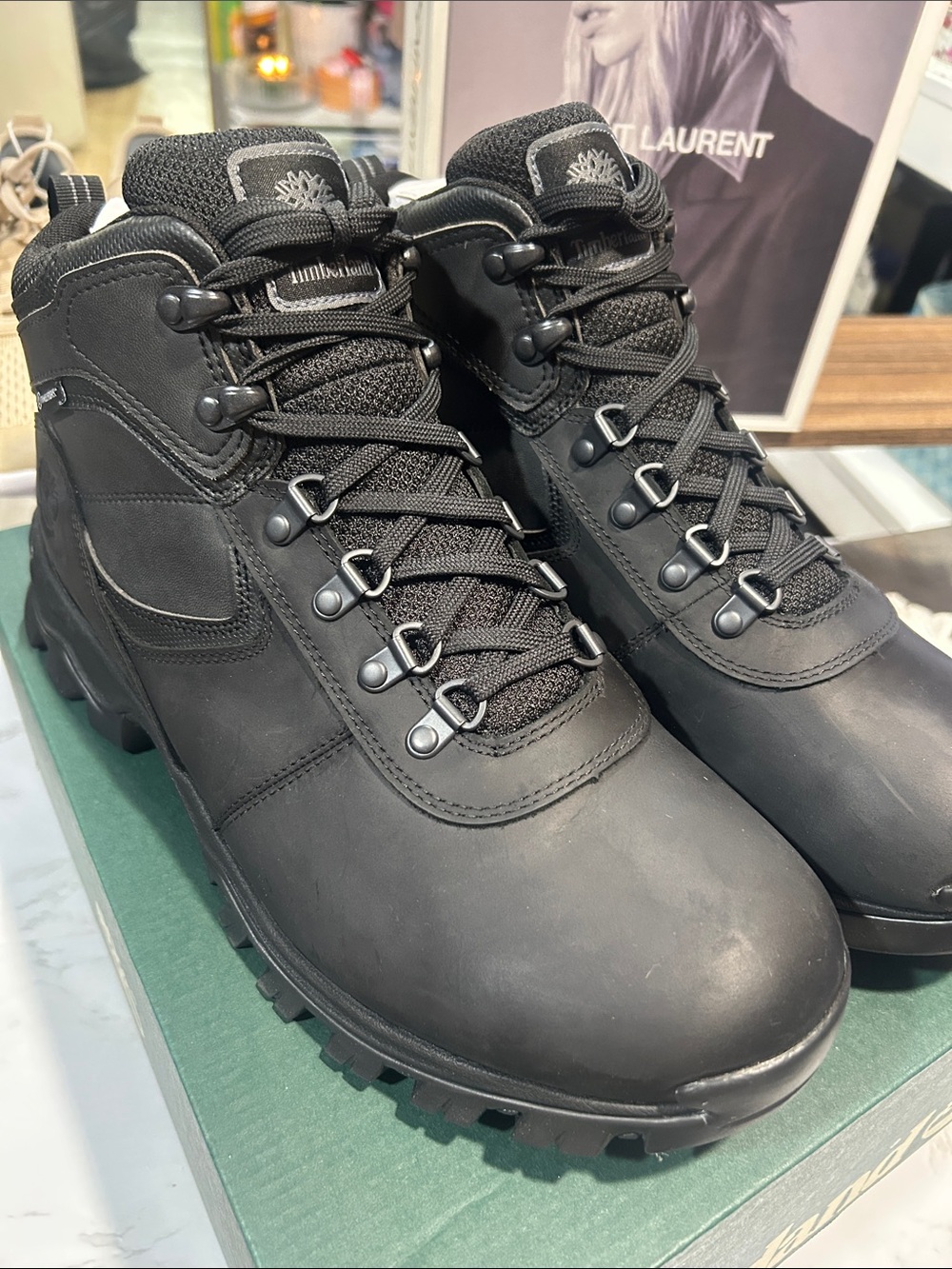 Timberland Mt. Maddsen Waterproof Hiking Boots Black NIB